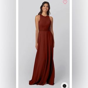 Kennedy Blue - Faye Bridesmaid Dress - Maroon - Women’s 12